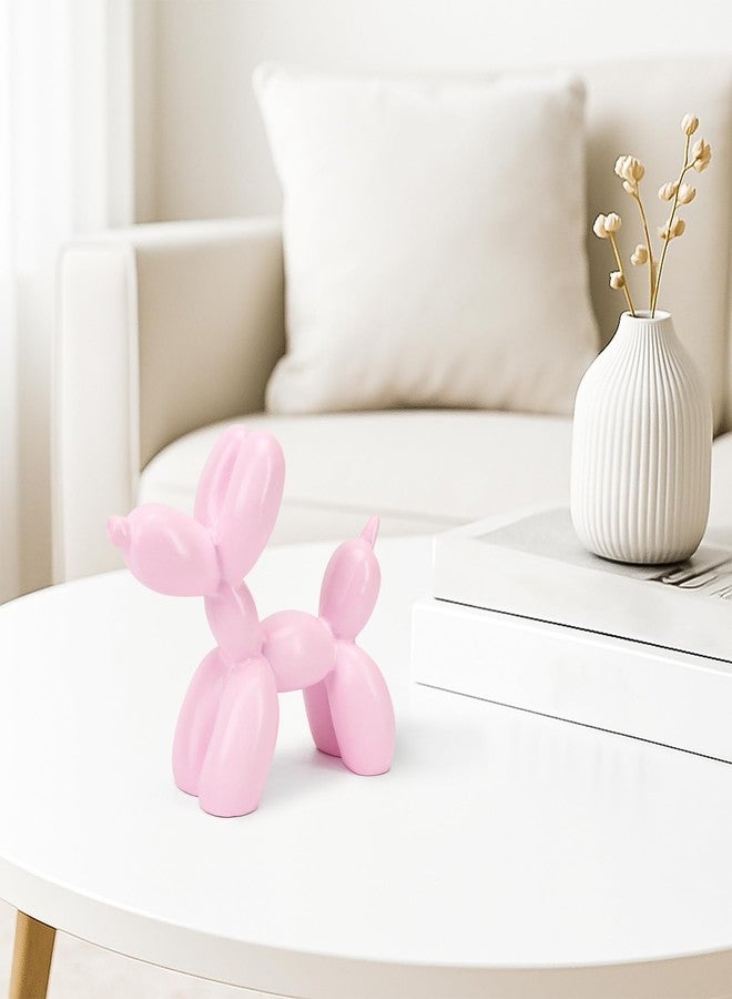 KH866 Small Pink Balloon Dog Statue, 2.9 x 2.5 Inch Cute Animal Art Decor Sculpture for Home Shelves, Mini Shelf Decoration Trendy Ornaments Collection Figurine for Bedroom Living Room Office Desktop - Image 5